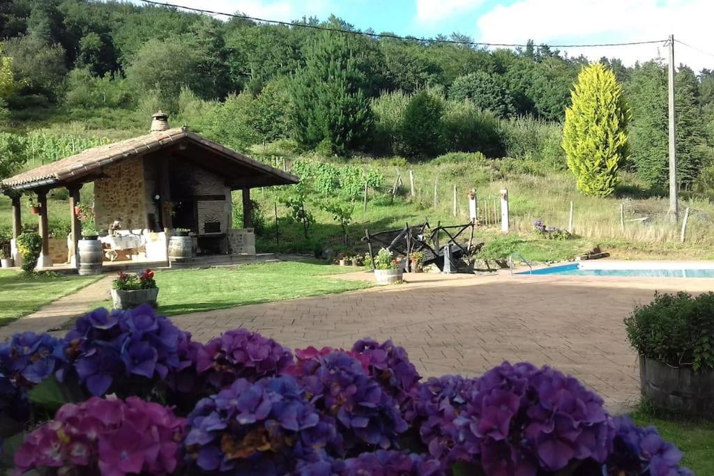 Caserio Vasco Con Piscina Y Barbacoa Orozko Exterior foto